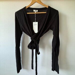 NWT OZMA Silk Dance Wrap Top